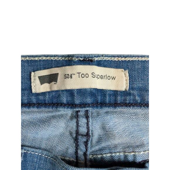Levis 524 Jeans Womens 29X30 Too Superlow Bootcut Stretch Light Wash Denim Pants - Picture 6 of 6